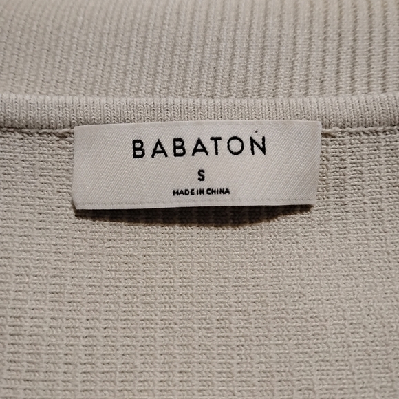 Babaton Aritzia | Beige Sculpt Rib Knit Racer Racerback Mini Dress | NWOT | SM - Picture 3 of 12